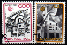 SAN MARINO - 1987 - EUROPA UNITA - ARCHITETTURA MODERNA - USATI - Oblitérés