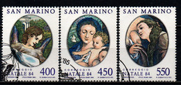 SAN MARINO - 1984 - NATALE - CHRISTMAS - "LA MADONNA DI S. GIROLAMO" DEL CORREGGIO - USATI - Oblitérés