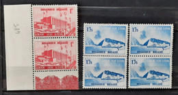 Belgique 1938  N°485X2+n°487X4  ** TB  Cote 26€ - 1929-1941 Gran Montenez