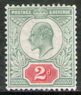 REINO UNIDO - GREAT BRITAIN Sello Mint (sin Rastro De Bisagra) De 2 P. REY EDUARDO 7° Años 1902-04 – Valorizado € 51,00 - Unused Stamps