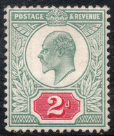 REINO UNIDO - GREAT BRITAIN Sello Nuevo De 2 P. REY EDUARDO 7° Años 1902-04 – Valorizado En Catálogo U$S 52.50 - Unused Stamps