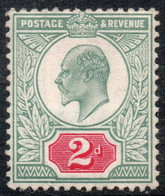 REINO UNIDO - GREAT BRITAIN Sello Nuevo De 2 P. REY EDUARDO 7° Años 1902-04 – Valorizado En Catálogo U$S 52.50 - Neufs