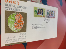 Hong Kong Stamp FDC Cover 1972 Wedding - Lettres & Documents