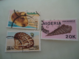 NIGERIA    USED STAMPS 3   SHELLS - Meereswelt