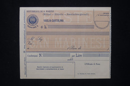 SAINT MARIN - Mandat Postal Pour Soldat, Non Utilisé - L 119282 - Covers & Documents