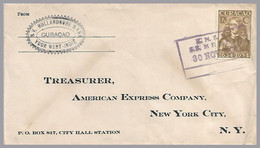 CURACAO - 1934 K.N.S.M. Maritime Mail S.S. Medea To New York - 12.5c Binkes Franking - Curacao, Netherlands Antilles, Aruba