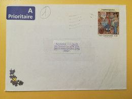 2001 BUSTA  COVER DANIMARCA DANMARK DENMARK BOLLO DANISH HISTORY OBLITERE'  FOR ITALY - Cartas & Documentos