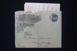 HONGRIE - Enveloppe + Contenu Du Grand Hôtel Hungaria De Budapest Pour La France En 1895 - L 119315 - Brieven En Documenten