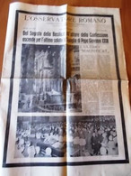 RARO GIORNALE L'OSSERVATORE ROMANO 6 GIUGNO 1963 FUNERALI DI PAPA GIOVANNI XXIII - Oorlog 1914-18