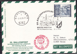 Montgolfières - Autriche - Carte Postale De 1976 - Oblit Reith - Cachet De Schlitters - Luchtballons