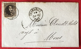 Belgique, COB N°10 Sur Devant De Lettre FRAMERIES 24.12.1862 Pour Mons - (A758) - Sonstige