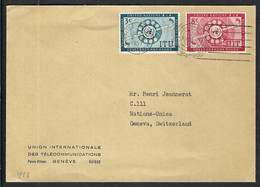 NATIONS-UNIES NEW-YORK 1956:  LSC Pour Genève - Storia Postale