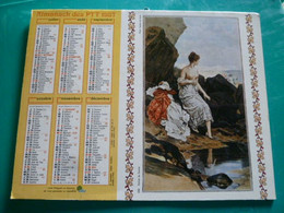 Calendrier 1987 Oller Portrait De Femme Tableau Seins Almanach Facteur PTT POSTE Département Sarthe - Groot Formaat: 1981-90