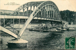 Paris * 16ème * La Seine Au Quai De Billy * Bateau Mouche , Pont Passerelle - District 16