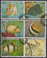 SHARJAH 1194-1199,used,fishes - Sharjah