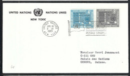 NATIONS-UNIES NEW-YORK 1961:  LSC Pour Genève - Storia Postale