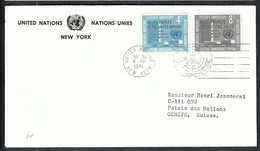 NATIONS-UNIES NEW-YORK 1961:  LSC Pour Genève - Lettres & Documents