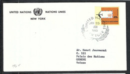 NATIONS-UNIES NEW-YORK 1965:  LSC Pour Genève - Covers & Documents