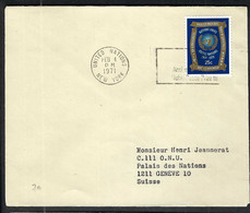 NATIONS-UNIES NEW-YORK 1971:  LSC Pour Genève - Storia Postale