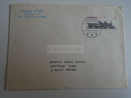 D189858  Danmark Denmark   Cover  Cancel   1991   Silkeborg  Sent To Perbál, Hungary Stamp Train Engine Litra A 1882 - Briefe U. Dokumente