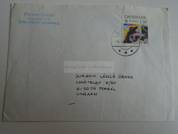 D189859   Danmark Denmark   Cover  Cancel   1991   Silkeborg  Sent To Perbál, Hungary - Storia Postale