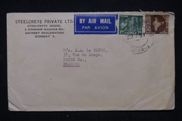 INDE - Enveloppe Commerciale De Bombay Pour La France En 1957 - L 119327 - Cartas & Documentos