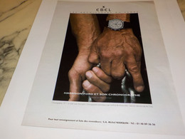 ANCIENNE PUBLICITE HARRISON FORD ET SON CHRONOGRAPHE MONTRE EBEL 1999 - Autres & Non Classés