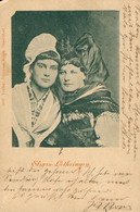 Fantaisie Folklore Costume Alsace Alsacienne Elsässerin Et Lorraine Lothringerin Nœud Bonnet Précurseur 1898 - Personen