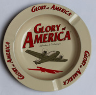 Cendrier Publicitaire Cigarettes Métal Avion Glory Of America Splendeur De L'Amérique - Ashtrays