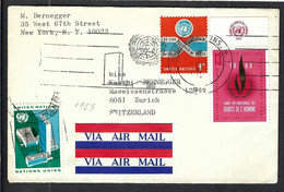 NATIONS-UNIES NEW-YORK 1969:  LSC Pour Zürich - Lettres & Documents