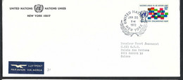 NATIONS-UNIES NEW-YORK 1972:  LSC Pour Genève - Storia Postale