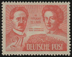SBZ 229 Karl Liebknecht Und Rosa Luxemburg, ** Postfrisch - Sovjetzone