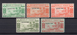 !!!  NOUVELLES HEBRIDES, SERIE DE TAXES N°11/15 NEUVE **, ROUSSEURS DISCRETES - Strafport