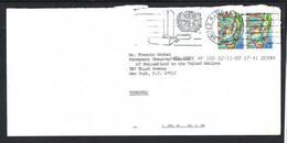 NATIONS-UNIES NEW-YORK 1993: DDL De LSC Par Avion Pour Genève - Briefe U. Dokumente