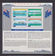 TRISTAN  DA  CUNHA    1978    Royal  Fleet  Auxillary  Vessels    Sheetlet    MNH - Tristan Da Cunha