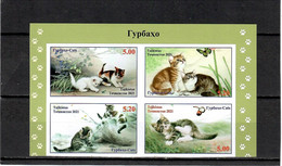 Tajikistan 2021 . Cats (Butterflies).Imperf. 4v. - Tayikistán