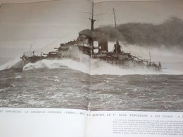 PHOTO UN RENFORT CROISEUR CUIRASSE PARIS 1914 - Schiffe
