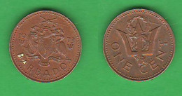 Barbados ONE CENT 1973 Bronze Coin - Barbados