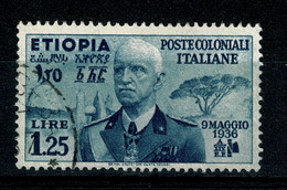 Ref 1542 -  Italy Colony Ethiopia: L1.25 Fine Used Stamp Sass. 7 - Ethiopië