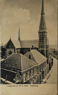 Oostburg (Sluis) Langstraat Met R. C. Kerk 1918 - Otros & Sin Clasificación