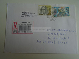 D189927  Slovensko  Slovakia   Registered Cover  Ca 1999 Bratislava  Sent To Nove Zamky - Storia Postale