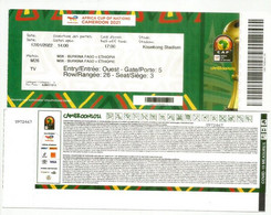 AFRICA CUP OF NATIONS CAMEROON 2021. MATCH BURKINA-FASO.ETHIOPIA.KOUEKONG STADIUM  17/01/2021 (ticket) - Fußball-Afrikameisterschaft