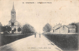 CPA 40 GAMARDE EGLISE ET ECOLE (cliché Rare - Autres & Non Classés