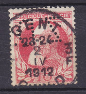 Belgium Perfin Perforé Lochung 'Z.D.' 1905 Mi. 71    10c. Leopold II. Deluxe GENT Gand 1912 Cancel !! (2 Scans) - 1863-09