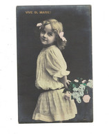 SA3600 JEUNE FILLE  FILLETTE , ENFANT, GIRL , FAMOUS GRETE REINWALD AT YOUNG AGE  EMBROIDERED DRESS - Portretten