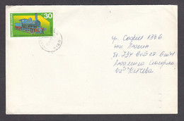 Bulgaria 27/1992, 30 St., Train, Letter Travel Hisarya/Sofia - Lettres & Documents