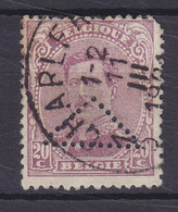 Belgium Perfin Perforé Lochung 'Triangle With Dot' 1915, Mi. 119, 20c. Albert I. CHARLEROI Cancel !! (2 Scans) - 1909-34