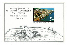 Ref 1543 - 1973 Netherlands Miniature Sheets - Haven Delfzijl - Groningen Cinderella Local - Persoonlijke Postzegels
