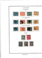 1867-79 Most Mint. Sc.1-4,5-8,9-12,13-17 Cat. Value $ 188                    SAL101 - El Salvador