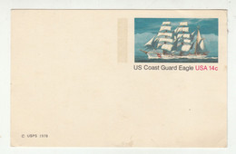 US 1978 Coast Guard Eagle Postal Stationery Postcard Not Posted B220410 - 1961-80